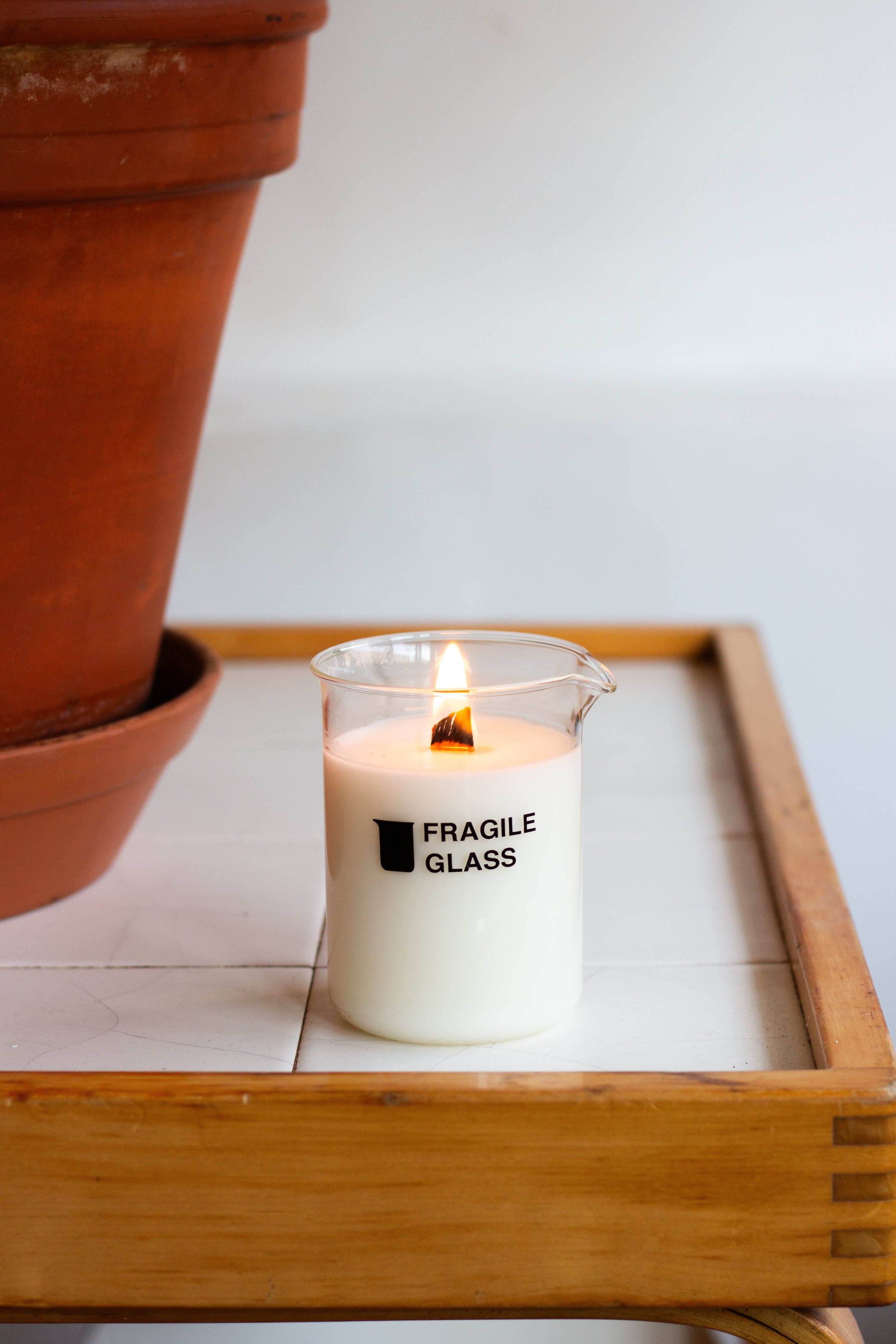Fragile Glass "SMELL #2" Candle