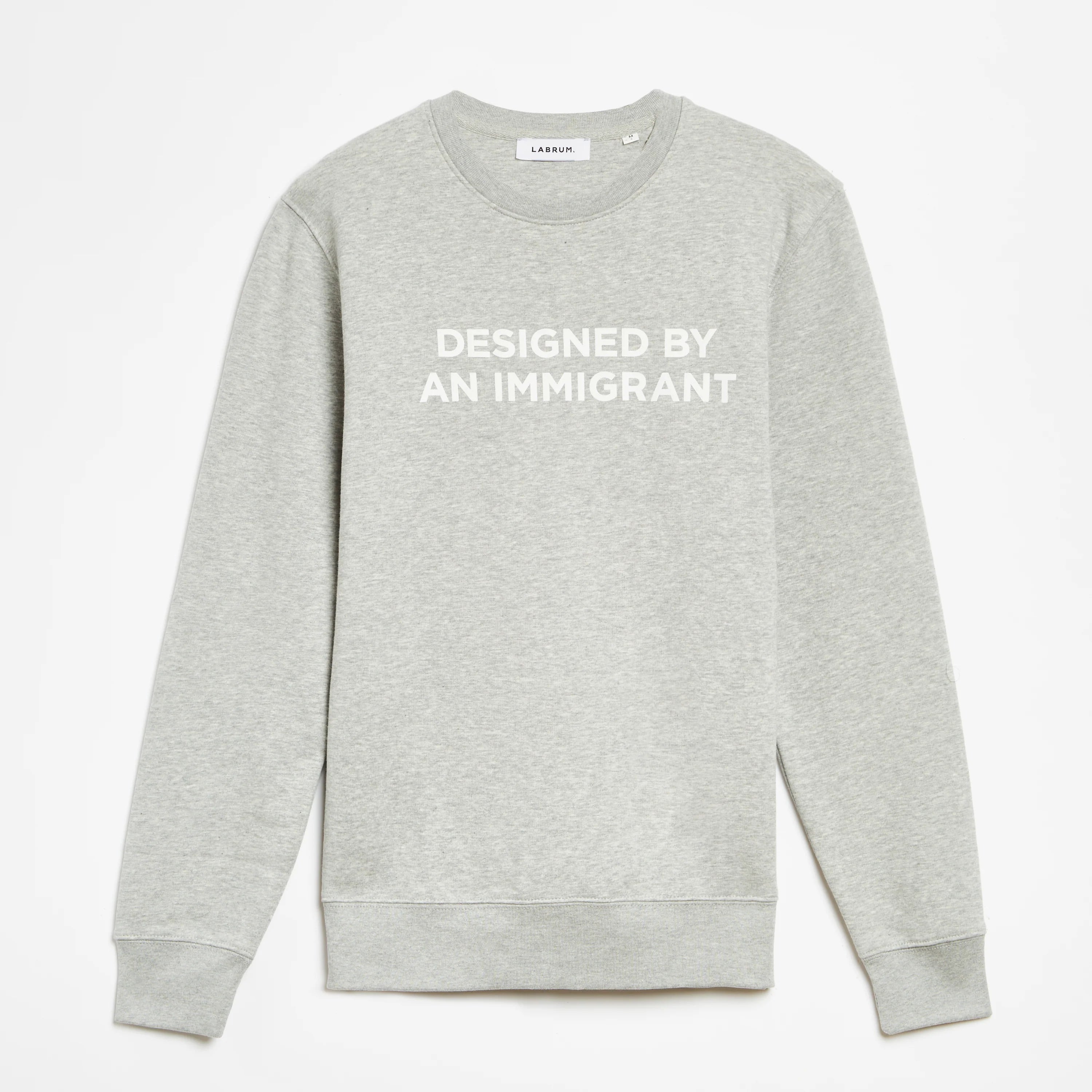 GREY DESIGNED BY AN IMMIGRANT JUMPER