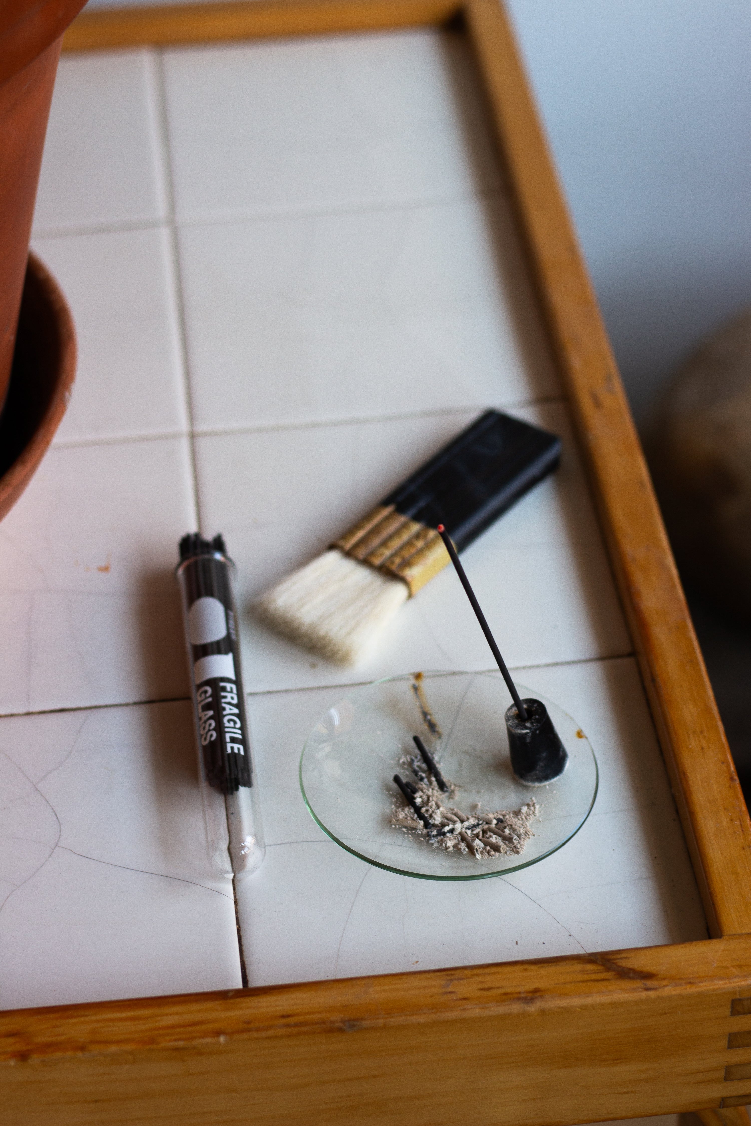 Fragile Glass Japanese Incense Test Tube