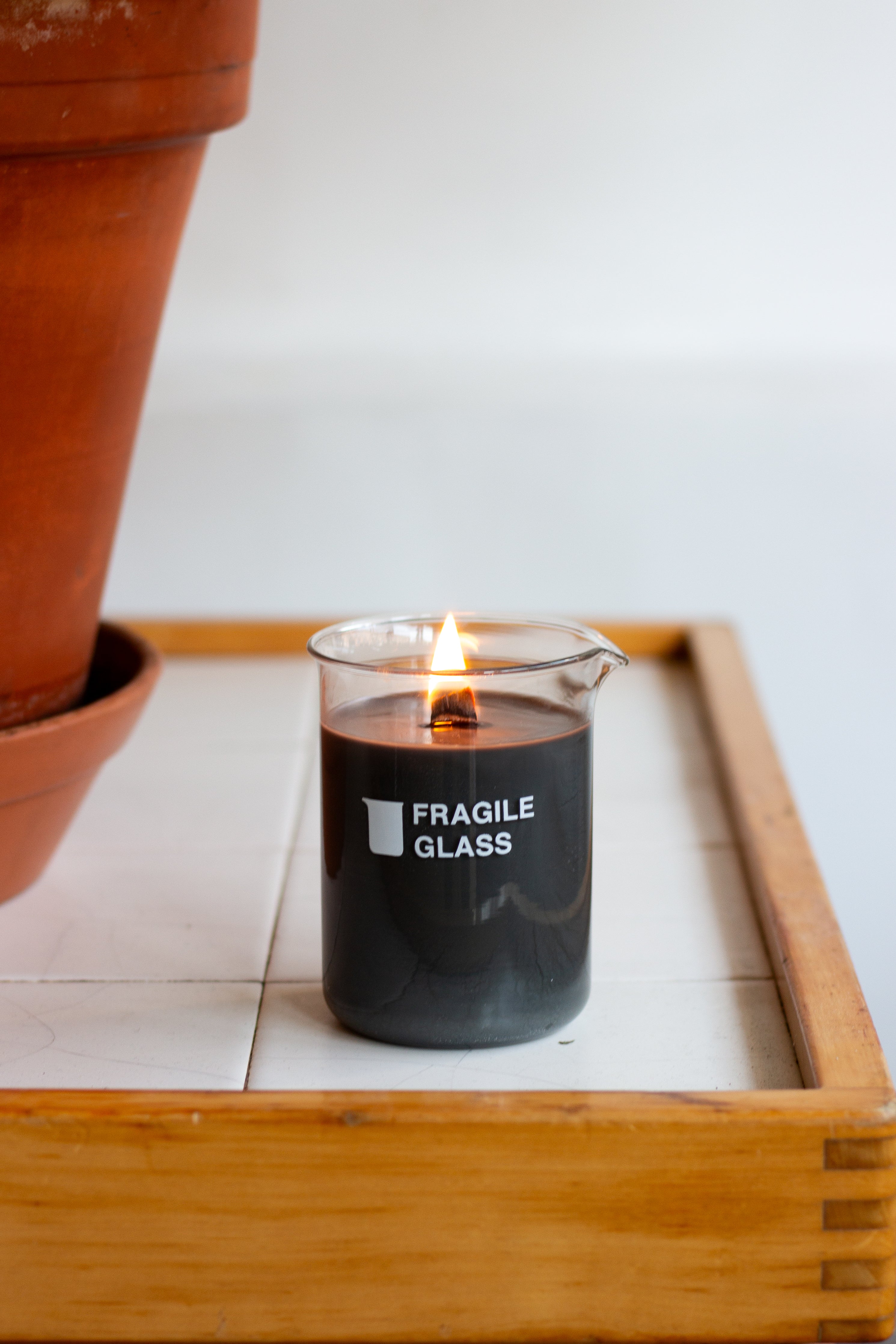 Fragile Glass "SMELL #1" Candle